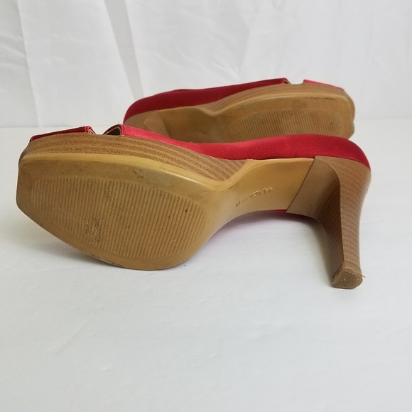 andrea red high heel shoes size 6 [SH1] - Picture 7 of 7